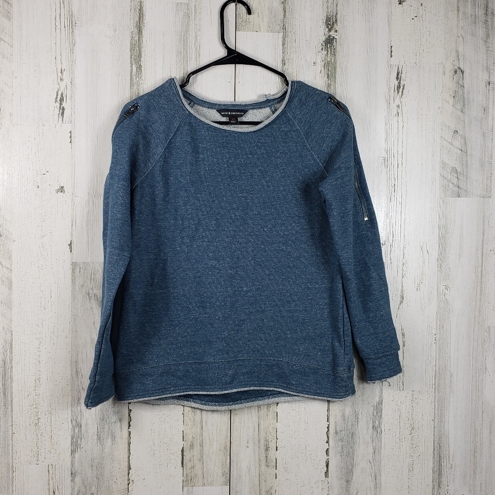 Rock and republic blue sweater with zippers women's size XS
